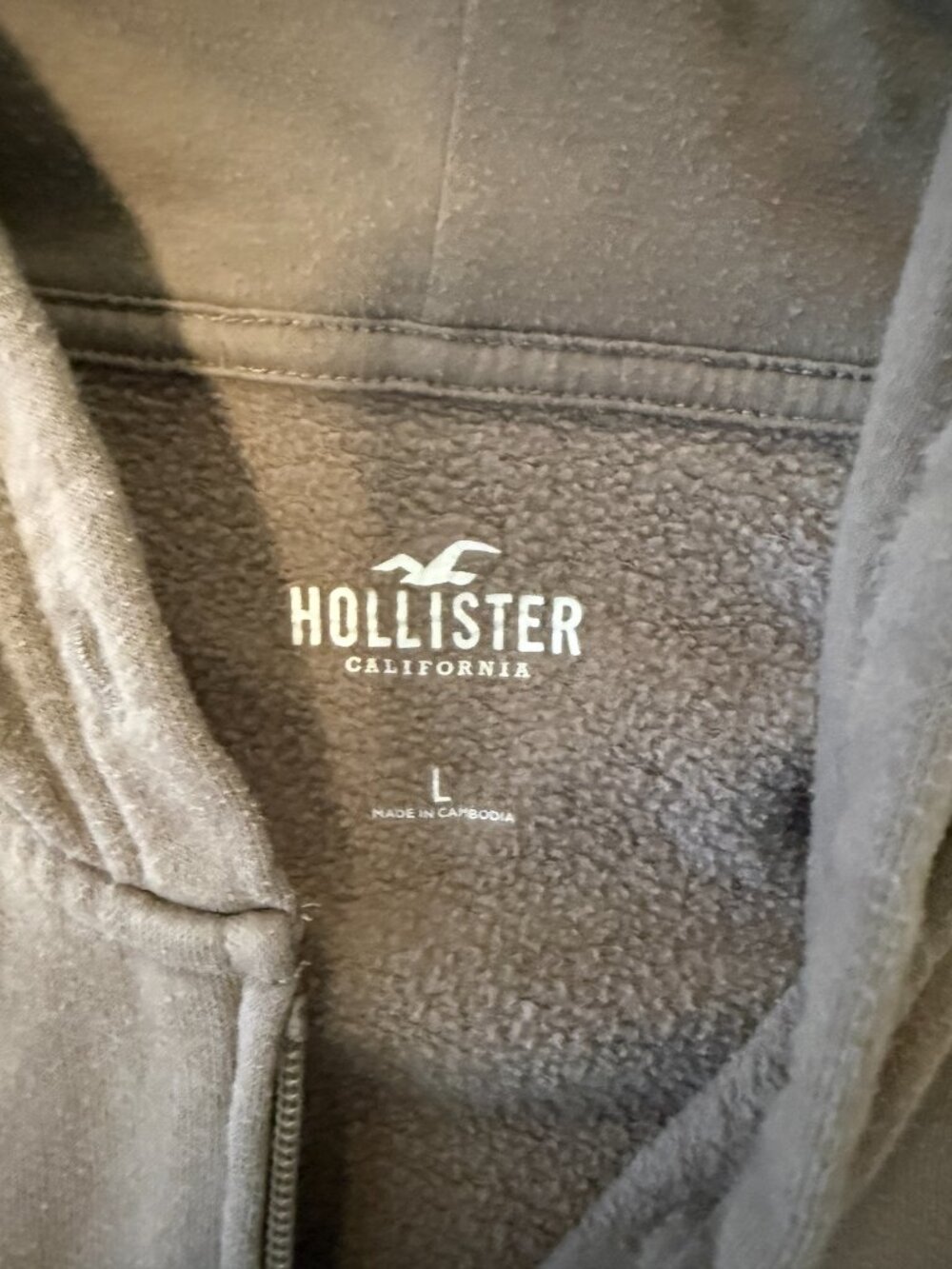 Hollister Feel-Good Oversized Zip Up Hoodie- Light Brown- L - Picture 3 of 8
